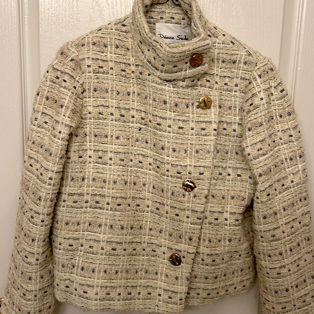 Tweed cream jacket size L